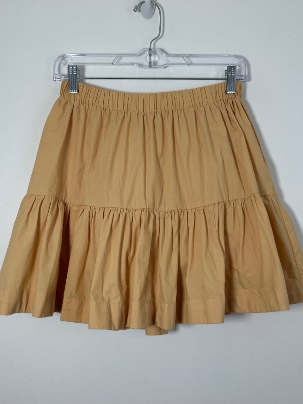 Abercrombie & Fitch Women’s Orange Tiered Cotton Blend Mini Skirt Size M